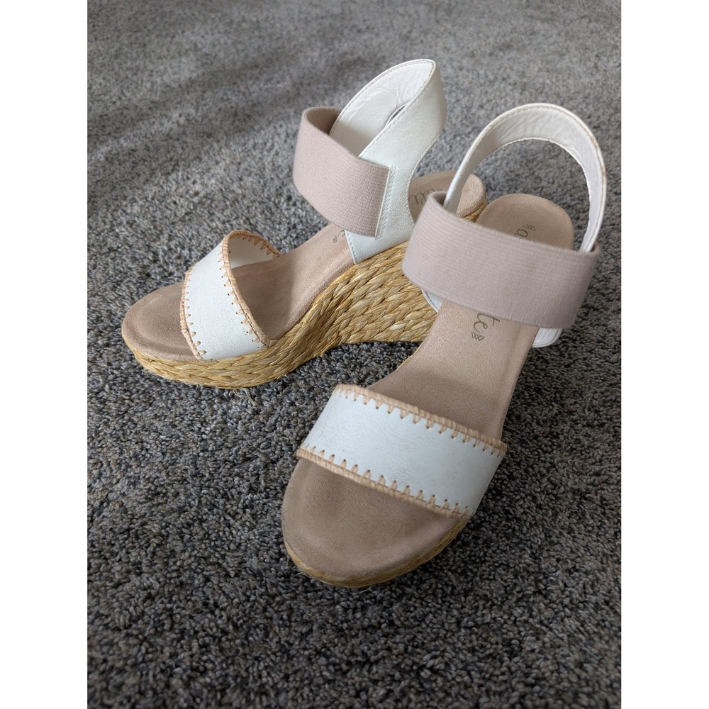 Altar'd State Elizabeth White Raffia Wedge Espadrille Sandals Mens 8M